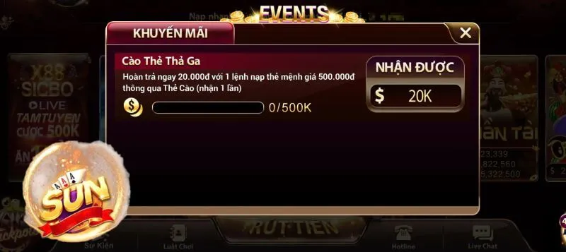 Cào thẻ thả ga nhận hoàn trả khủng tại cổng game